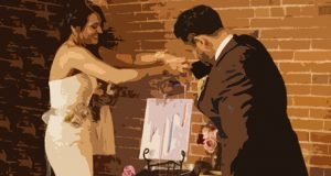 ritual pintar lienzo boda civil