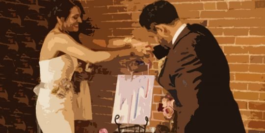 ritual pintar lienzo boda civil
