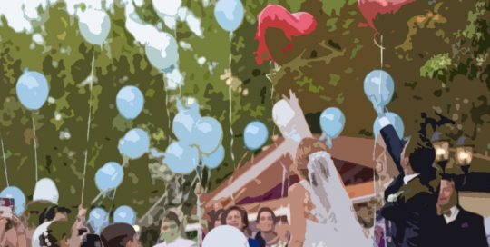 ritual lanzar globos boda civil